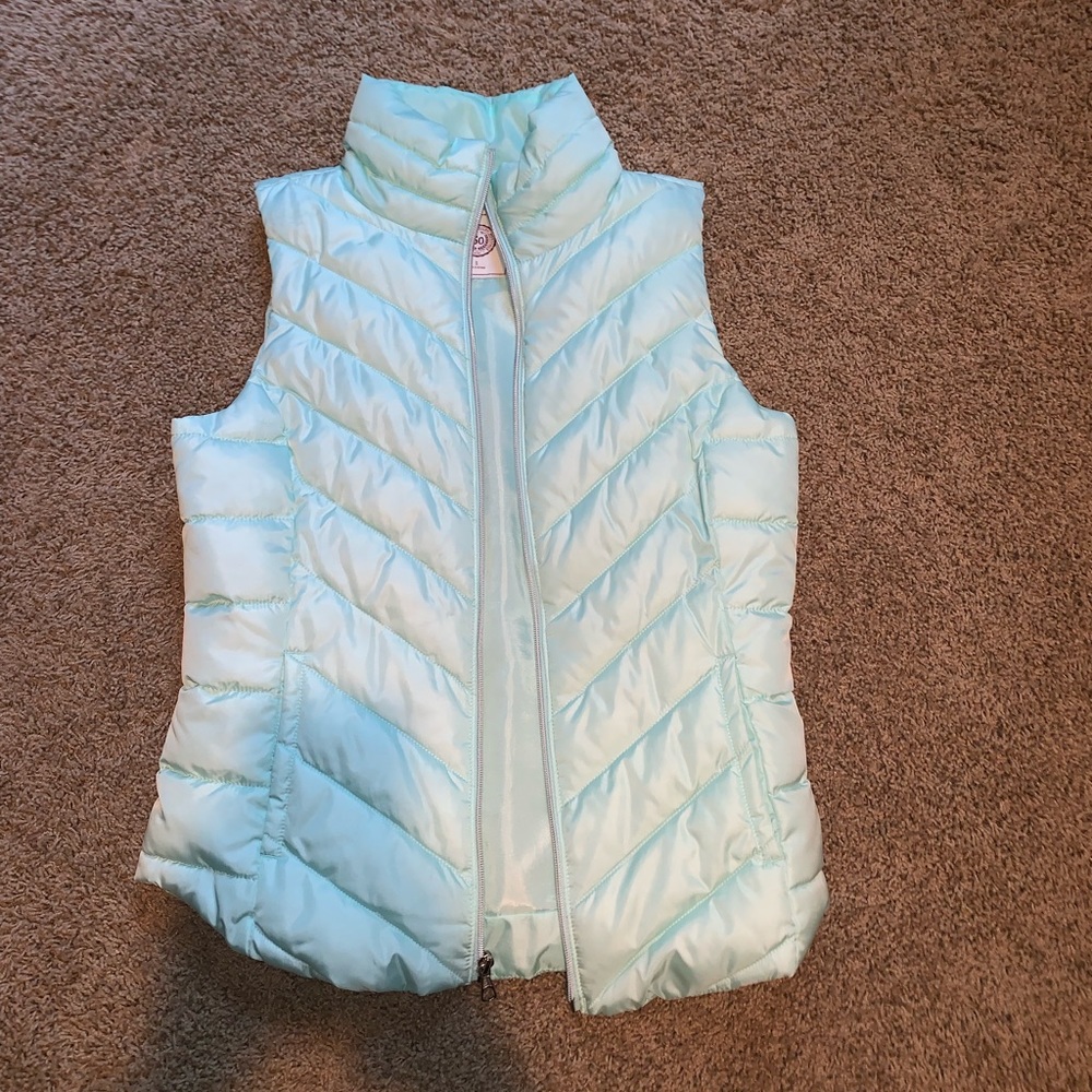 ❤️💗blue puffy vest